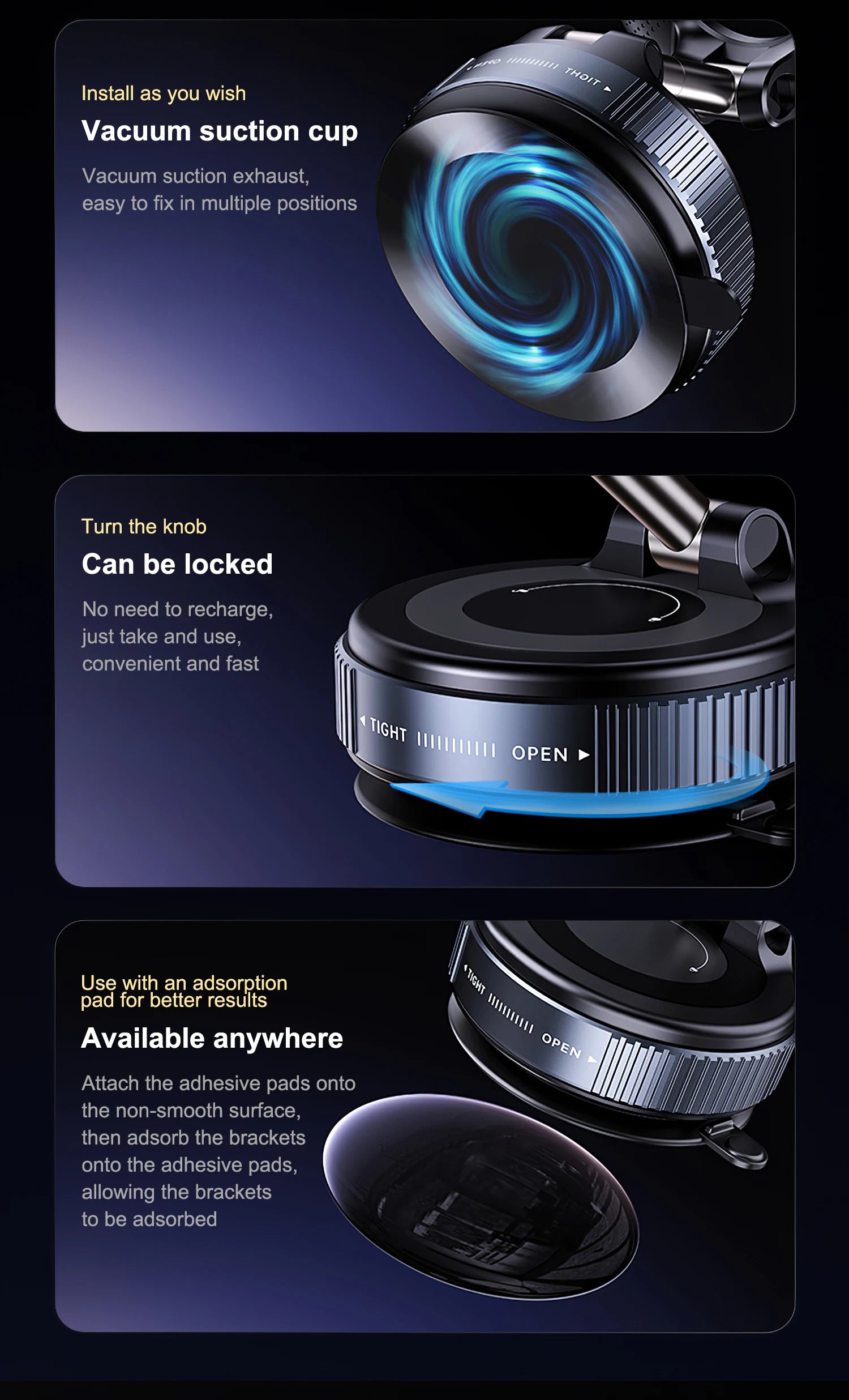 Magnetic Suction Mount & Mobile Phone Holder