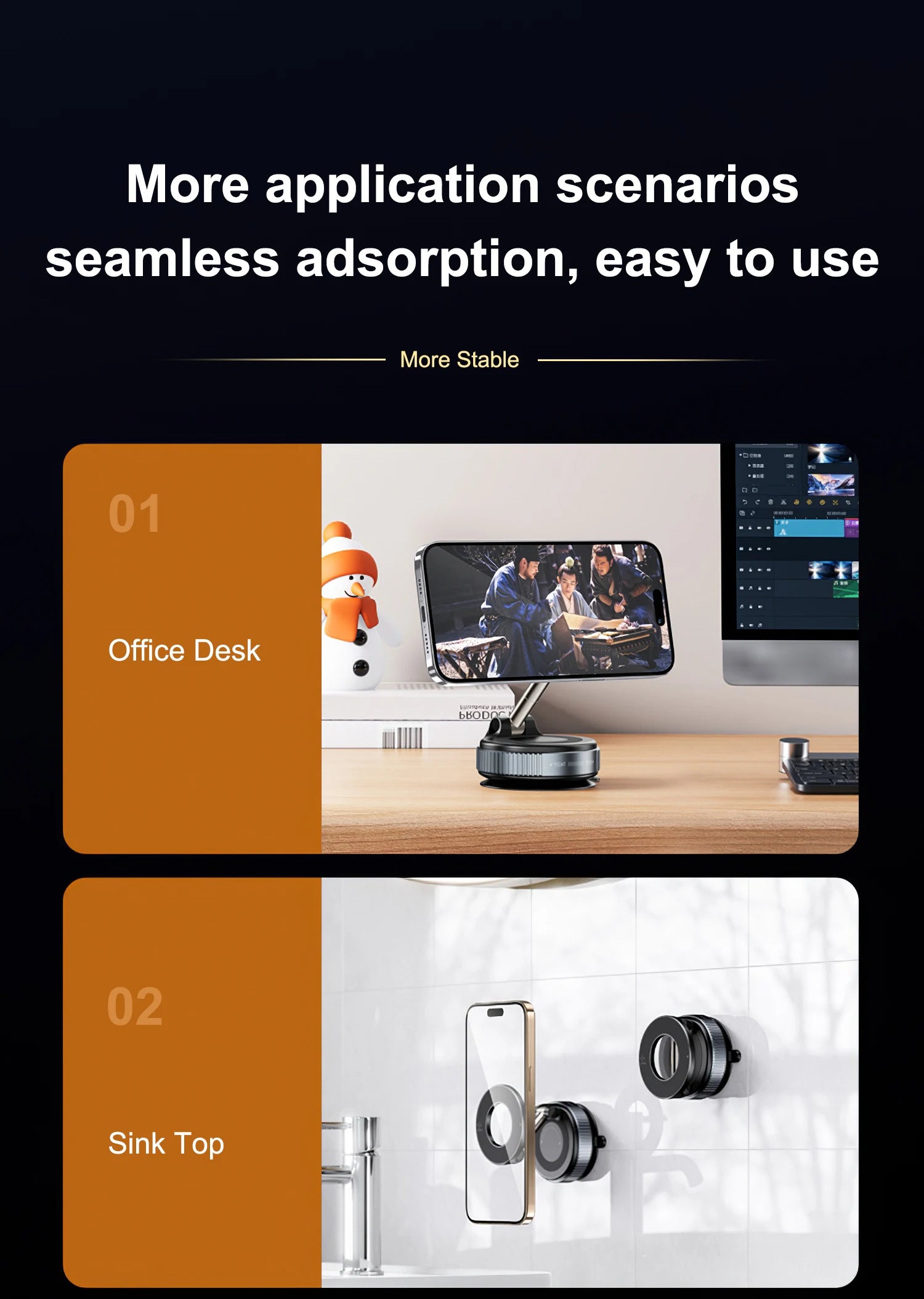 Magnetic Suction Mount & Mobile Phone Holder